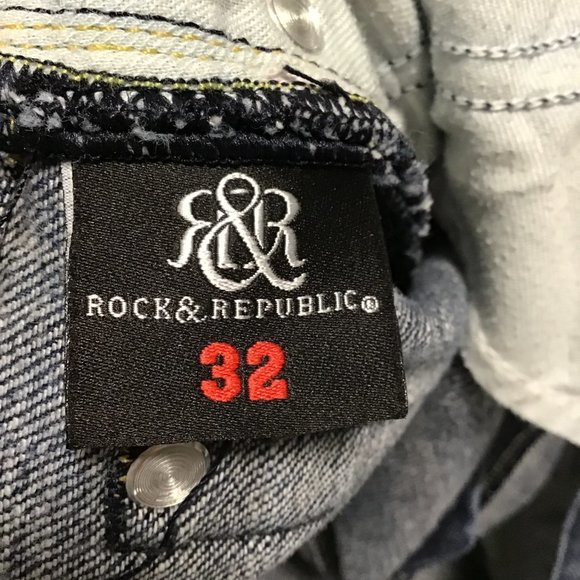 Rock & REPUBLIC Kasandra Midrise Mid Dark Bootcut Jeans Sz 32 - Picture 9 of 14